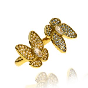 xryso daxtilidi me petaloudes me leuka kai mple zirgkon